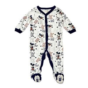 Disney Baby Mickey Footie Sleeper Size 3-6m